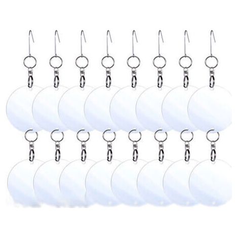 Set of 8 Anti-Oiseaux Suspendus disques,Disques répulsifs pour Oiseaux,Disques repulsif,Répulsif Oiseaux,Disques Anti-Oiseaux,Répulsifs Anti-Oiseaux,pour Éloigner Pigeons,Oiseaux (Disques Ronds)