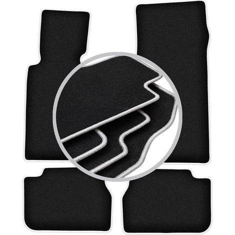 Alfombrillas Carlux plateadas para: BMW Serie 7 E32 sedán (1986-1994) (1/5)