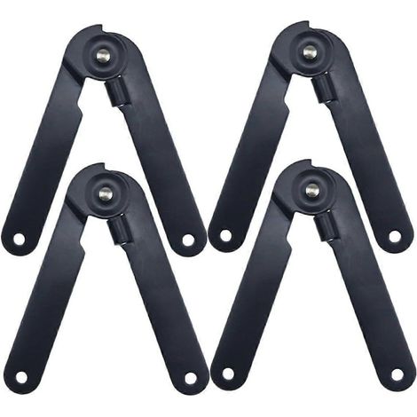Lot de 4 charnières à ressort de support de meuble en fer noir de 23 cm (9 pouces) avec finition lisse (1/5)
