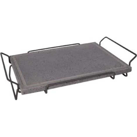 Bistecchiera pietra lavica + base rialzata cm 30x40