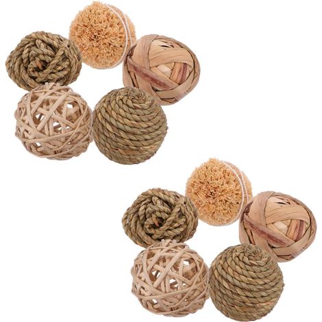 pi ces Boules D coratives Rotin Tress Naturel Remplissage de (1/5)