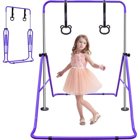 Barre de gymnastique pliable violette pour enfants (1/5)