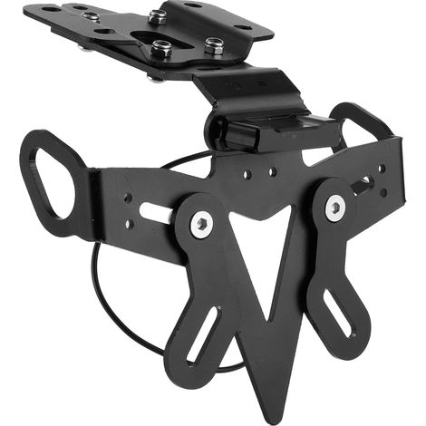 Support plaque d'immatriculation arrière, suppression garde-boue avec feu LED, compatible Yamaha MT-07 FZ-07 2013-2020, kit de montage, noir. (1/5)