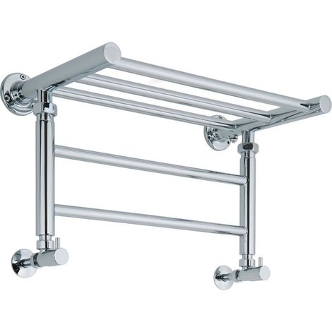 Hudson Reed – Sèche-serviettes chromé 29,4cm x 53,2cm x 7,8cm – 165 Watts – Acier 1,1mm – Finition haut de gamme – Entraxe 45,8cm (1/4)
