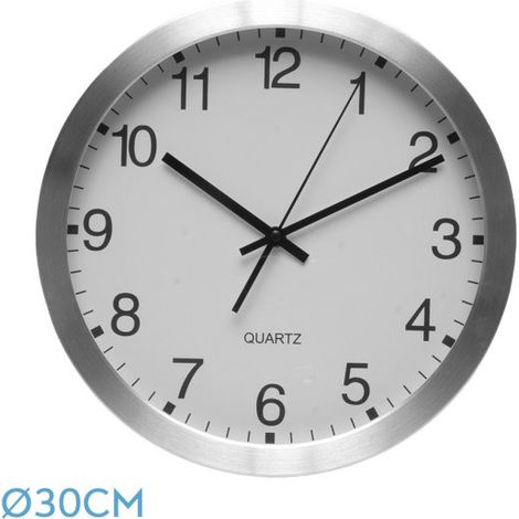 Orologio da parete Cronus in alluminio-bianco movimento continuo 30d (1/3)