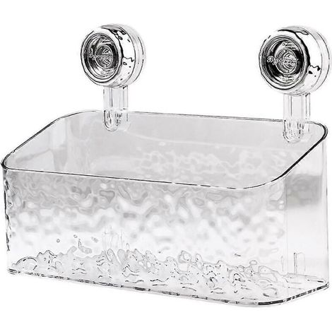 support de rangement rotatif à ventouse pour salle de bain, fixation murale non compatible, pour un rangement optimal. (1/5)