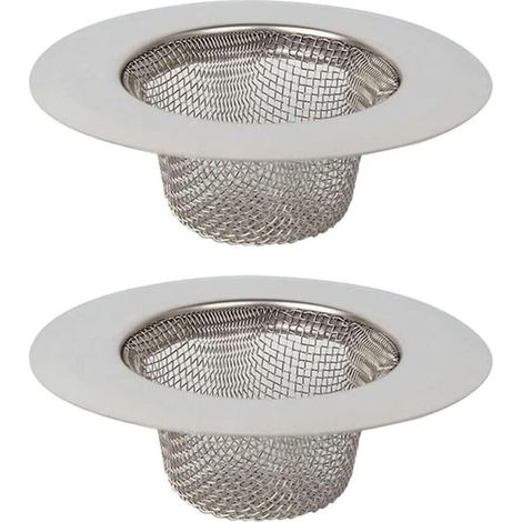 ZOLGINAH 2 Pièces Évier Cuisine Filtre, Évier Acier Inoxydable Filtre, Acier Inoxydable Vidange Filtre, Crépine Évier Cuisine, pour Evier de Cuisine, Salle de Bain, Lavabo, Baignoires