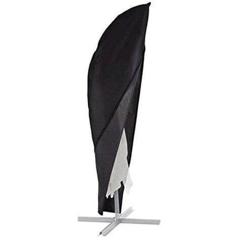 AHLSEN Wasserdichte Sonnenschirmhülle, große, robuste Ampelschirmhülle mit Reißverschluss, 265 cm (50 x 70 x 40 cm) – Schwarz (1/5)