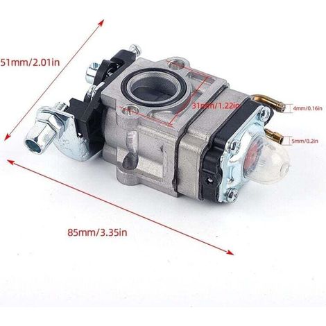 Carburateur Débroussailleuse 52cc 49cc 43cc Carbu Kit Carbu avec Joint Tuyau, Bougie et Filtre à Essence (1/4)