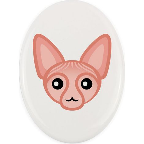 Sphinx - une dalle funéraire en céramique ornée de motifs et d'une inscription, signée Art-Dog (1/4)