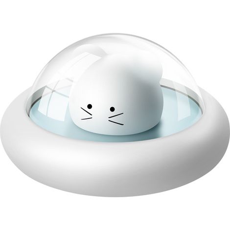 Veilleuse pour chambre d'enfant, rechargeable USB, 3 niveaux d'intensité lumineuse, protection oculaire, minuterie, lampe de chevet mignonne souris cartoon bleue (1/5)
