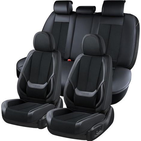 Housses de siège Voiture Avant et arrière Set Complet, Imperméables Couvertures de siège de Voiture Protecteur de siège de Voiture Compatible pour Limousines SUV Pickup Truck (1/5)