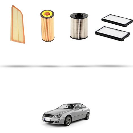 Kit tagliando 4 filtri compatibile con Mercedes Classe CLK (A209,C209) 270 CDI 125kw Dal 2002 Al 2005 (1/5)