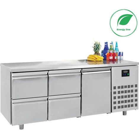 Table réfrigérée 1 porte 4 tiroirs Energy line - Combisteel (1/3)