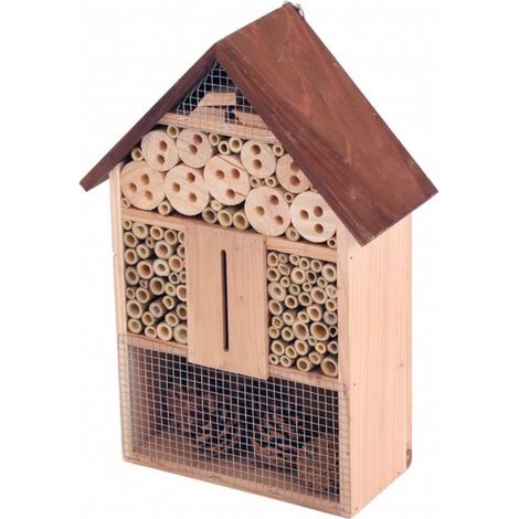 Oypla Wooden Stick Bee Wildlife Insect Hotel House Garden Nest Shelter Box Habitat (1/5)