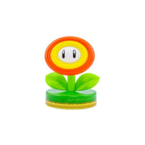 Paladone Super Mario Fire Flower 3D Icon Light BDP Offizielles Sammlerprodukt von Nintendo Einzigartige Geschenkidee Helles Nachtlicht oder Schreibtischlampe Betrieb mit 2 AAA-Batterien, grün