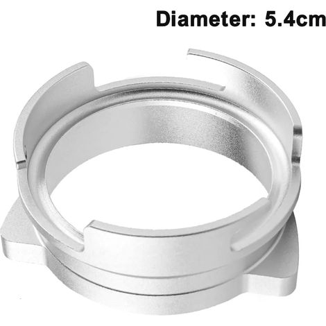 Kaffee Dosierring 54mm Espresso Kaffee Accessrioes Dosiertrichter Legierung Material, Silber/Schwarz(Silber)