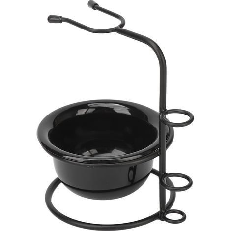 Support de Brosse à Rasoir en Métal avec Socle Stable et Pot Anti-Poussière pour Savon à Barbe (1/5)