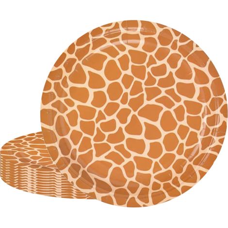 16 Pièce Assiette Jetable Girafe, 7 Pouces Assiette Carton Animaux, Assiettes Carton Girafe, Anniversaire Safari, Vaisselle De Fête à Thème De La Jungle Pour Fournitures De Fête D'Anniversaire (1/5)