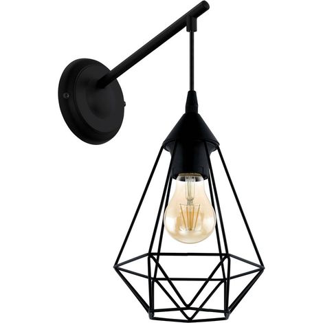 Vieille applique Eglo murale en métal noir 220-240 V IP20 - Metallo (1/4)