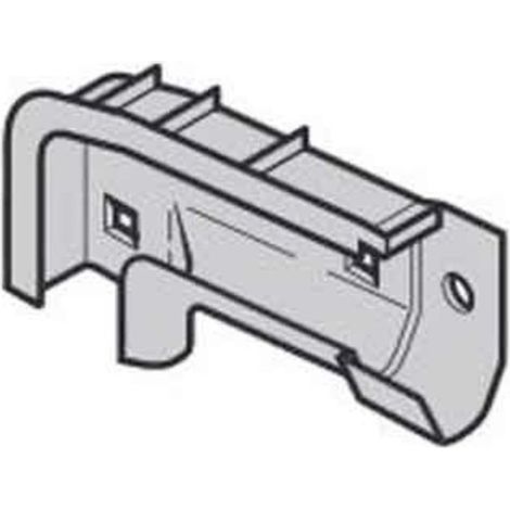 Hörmann – Courbe de rail droite – Guide courbe en plastique noir pour roulette haute de porte sectionnelle – Pour espaces confinés – Réf. 3072563 (1/2)