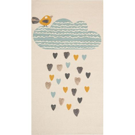 Kinderteppich BLANG Beige 80 x 150 cm Baumwolle (1/5)