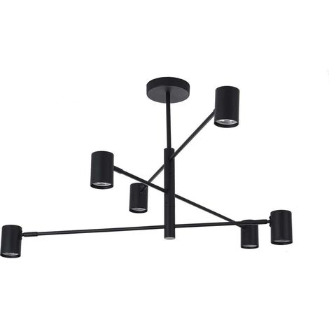 Lampada a sospensione effetto neve 6 GU10 luce nera prestige LP-731/6P BK (1/5)