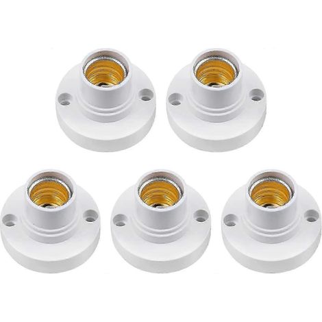 Lot de 5 douilles E14, douilles à vis Edison E14 pour ampoules de plafond en plastique, cadeau d'anniversaire (1/5)