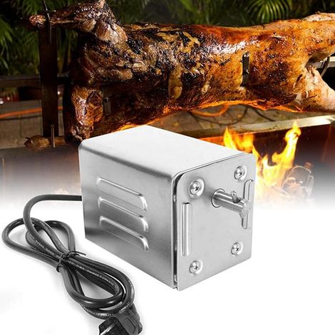 tourne broche SP-S40 Moteur de Barbecue Acier Inoxydable Barbecue Grill Torréfacteur Moteur Électrique Poulet Chèvre Poulet BBQ Broche Rôtissoire Accessoires Barbecue Extérieur (1/5)