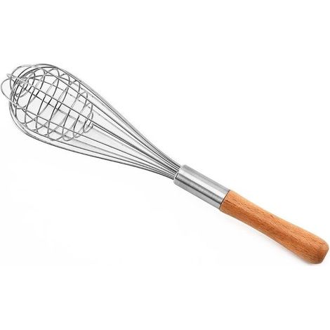 Batidor de acero inoxidable para mezclar, batir y batir huevos: un utensilio de cocina esencial.