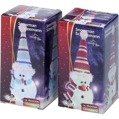 24x Weihnachten Schneemann mit 1LED Farbwechsel Advent Dekoration Ambiente TOP (1/3)