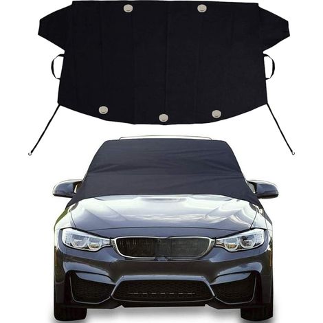 Housse de pare-brise pour glace et neige, protection magnétique imperméable en tissu Oxford 600D pour pare-brise résistant aux intempéries les plus extrêmes - Convient aux voitures, camions et SUV (75 (1/5)