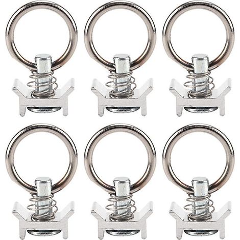 Lot de 6 anneaux en acier inoxydable, crochets pour haut-parleurs, anneaux de suspension, accessoires de suspension pour structure d'avion (1/5)
