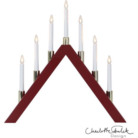 Star Trading Arche lumineuse LED 'Halla', 7 flammes, bois, bordeaux (1/2)