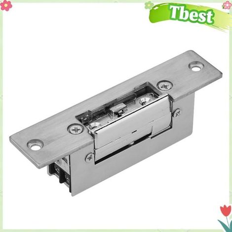 Tbest serrure électronique Serrure de Porte à Gâche électrique de Type étroit Réglable, Serrure de Contrôle outillage cylindre (1/5)