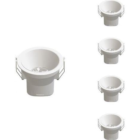 Spot LED Encastrable 9W IP44 Dimmable CCT Ø85.5mm - Pack de 5 / Blanc - SILUMEN