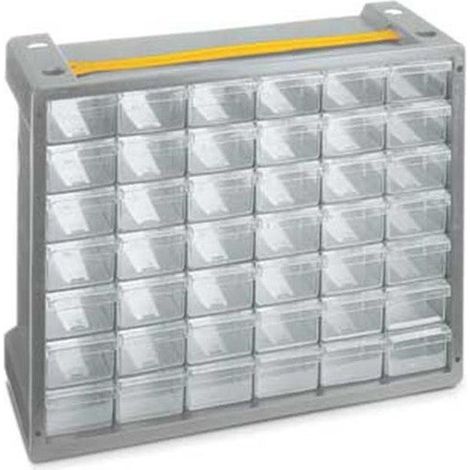 Tiroir à vis N42 – 16 tiroirs – Dimensions 40,5x15x32,5cm – Plastique robuste – Transparent pour visualisation facile – Terry (1/4)
