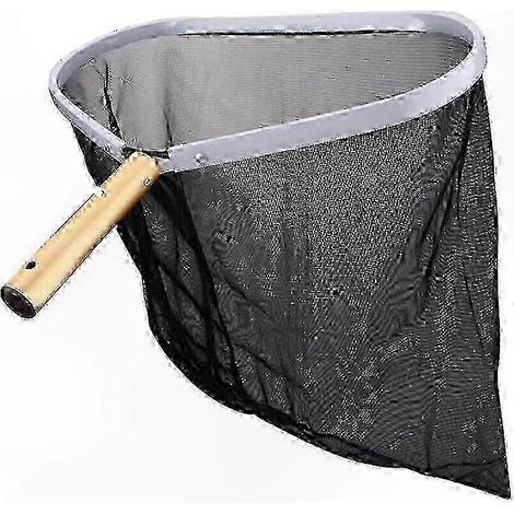 Filet de piscine durable avec cadre en aluminium et maille résistante, livré avec un balai de nettoyage en profondeur pour un entretien facile. (1/5)