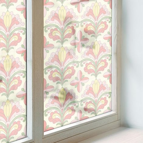 Sichtschutzfolie 200x146 cm Milchglas Blickdicht Folie für Badezimmer Schlafzimmer Dekorativ Selbstklebend Sichtschutz Fenster Pflanzeneleganz