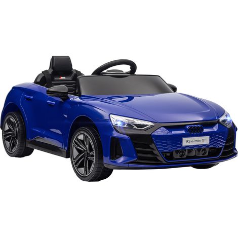 Homcom – Voiture électrique enfant Audi RS E-tron GT bleu – Télécommande parentale 2,4G – Effets sonores et lumineux – Vitesse 5 km/h