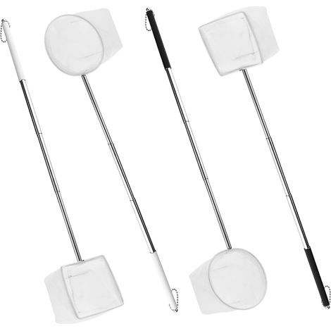 Mini Pool Landing Net 4 Pieces Small Fish Net Mini Skimmer with Extendable Handle Stainless Steel (1/5)