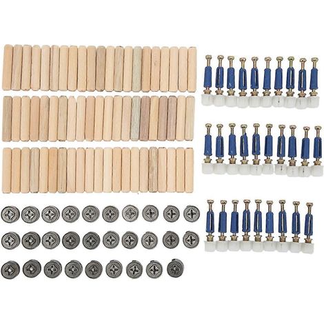 Kit de fixation 3 en 1 pour roue excentrique, écrou renforcé, vis de fixation, accessoires pour panneaux de meubles, 15 (1/4)