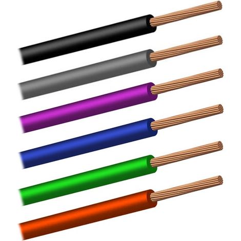 Câble électrique unipolaire N07V-K 16mm² rouge – Tension 450/750V – Installation fixe pour contrôle et signalisation – PVC isolé – Errebi Group