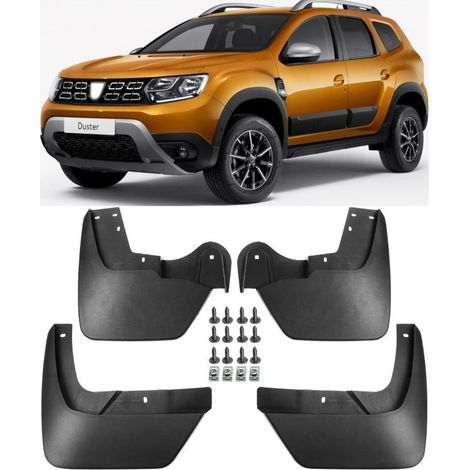 Bavettes - Caoutchouc - Pour Dacia Duster 2 - 2018 À Aujourd'hui - Avant Et Arrière - Kit De 4 Pièces