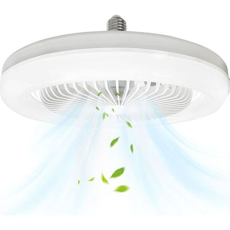 10-Zoll-Deckenventilator E27, 30 W – Leiser Motor – 3 Betriebsmodi – 6500 K kaltweißes LED-Licht – Einfache Installation (1/5)