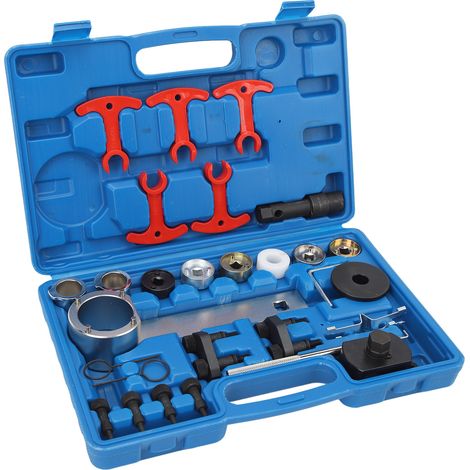 Kit 28 pièces outils calage distribution vilebrequin arbre à cames T40155 acier carbone pour A3 A4 A5 A6 Q5 TT 2.0T (1/5)