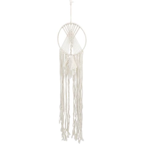 Dream Catcher Bohemian Hand Woven Cotton Rope Dream Catcher Tapestry Home Decor Pendant 20x95cm (1/5)