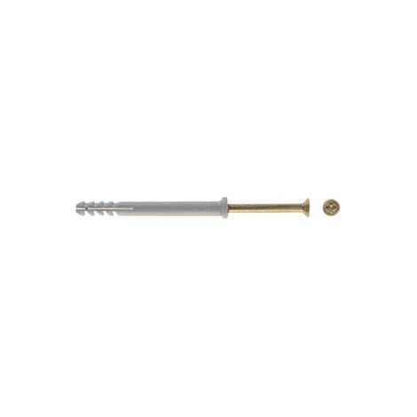 TASSELLO IN NYLON CON BORDO PIATTO E VITE CHIODO N-F- - ø mm.6x40 vite ø mm.4x45 - 100 pezzi FISCHER