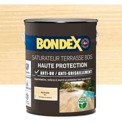 Bondex – Saturateur 2en1 protection toutes saisons – Mat – 5L – Imperméabilise et nourrit le bois – Résistance UV et intempéries – Anti-grisaillement