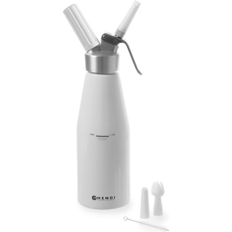 Sifón para nata montada Kitchen Line de 1 l + ACCESORIOS - Hendi 588376